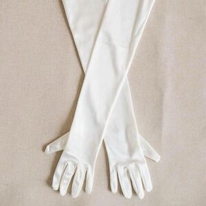 Ivory Satin Gloves